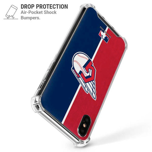 MLB Cleveland Guardians Split iPhone XS Max Clear Case